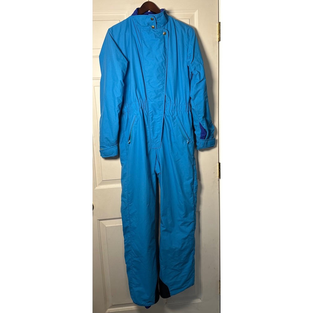 Vintage REI Entrant One Piece‎ Ski Snow Suit Blue Women's M Winter Outerwear
